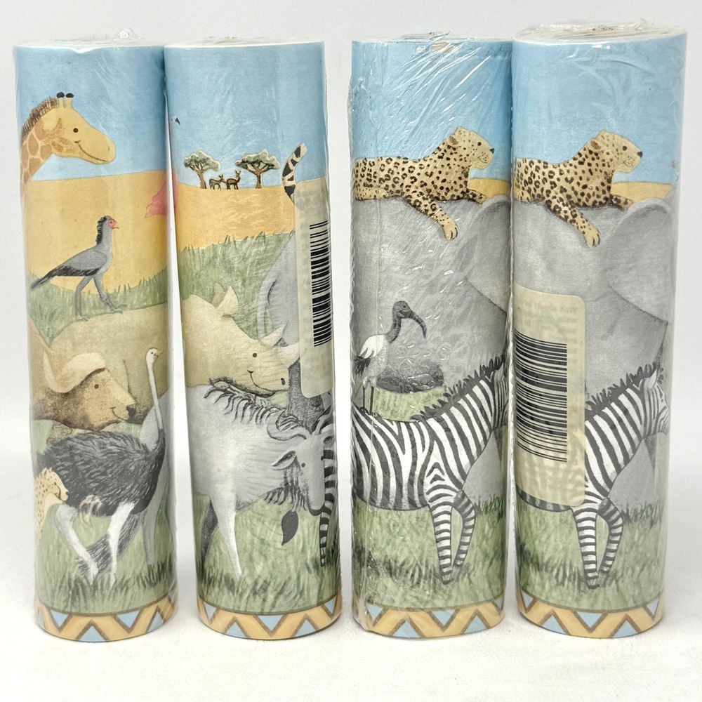 Animal Safari Animal Kids Room Nursery Border Wallpaper 4 Rolls Zebra Cheetah